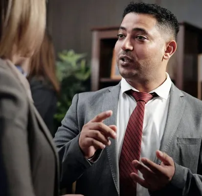 man explaining things